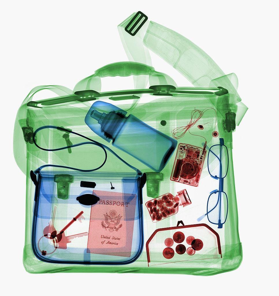 Example of x-ray of bag